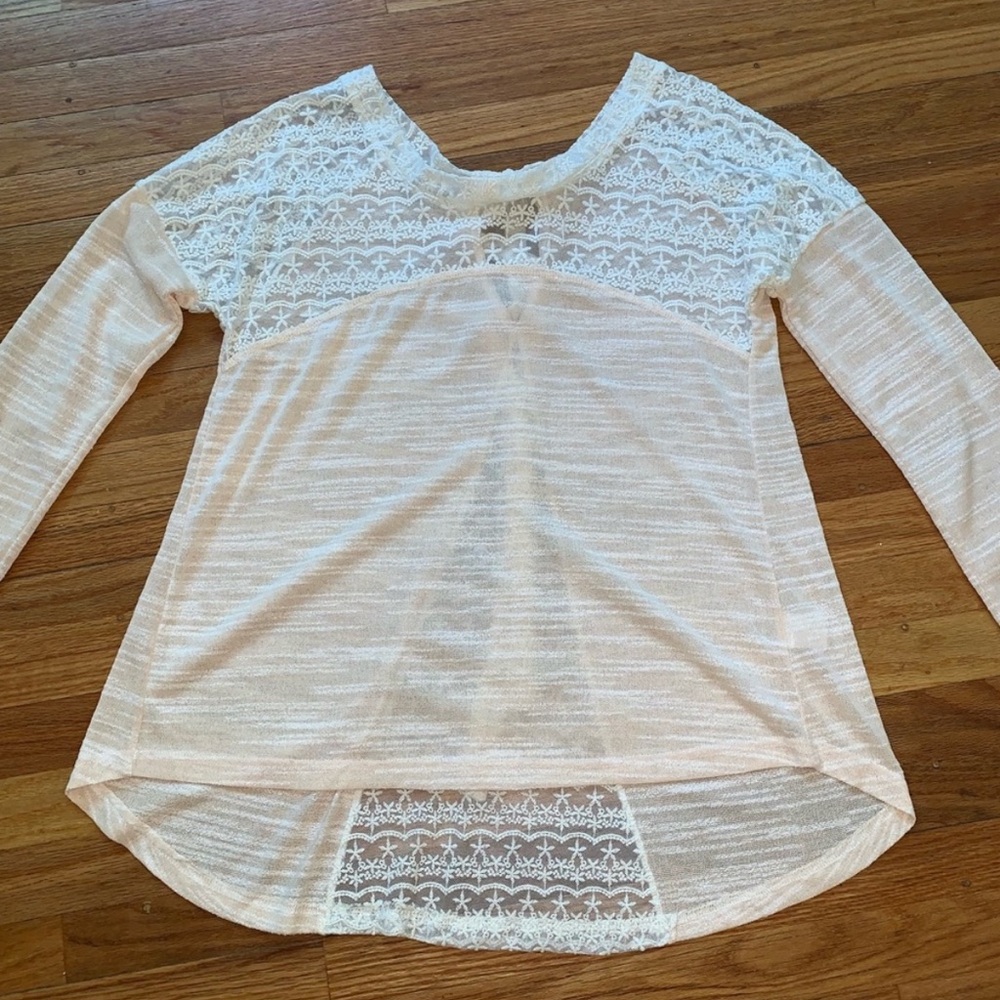 Anthropologie - Hazel Lace Tie-Back Sweater